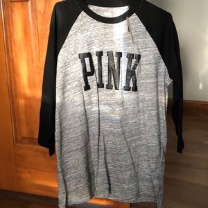 PINK Baseball T Shirt